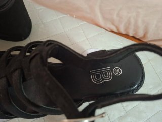 Sandalias de plataforma negras