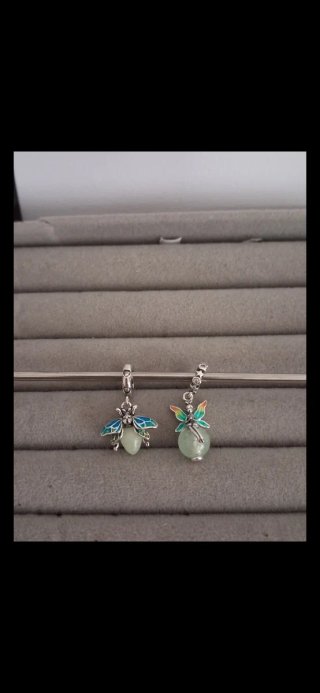 Charm Abeja  y Hada Plata Luminiscente