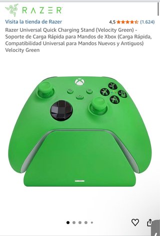 Mando Xbox + Base Carga Razer Verde Lima