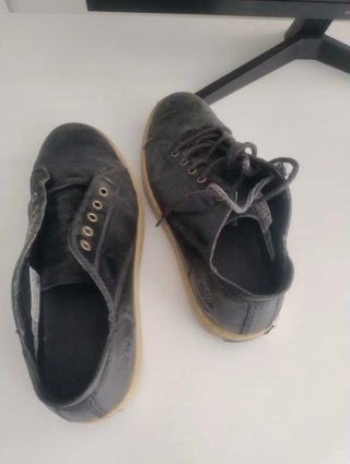 Zapatos Timberland de piel azules suela blanca