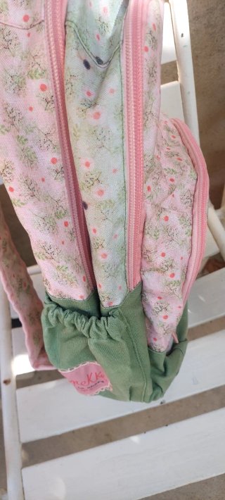 Mochila escolar Annekke rosa flores