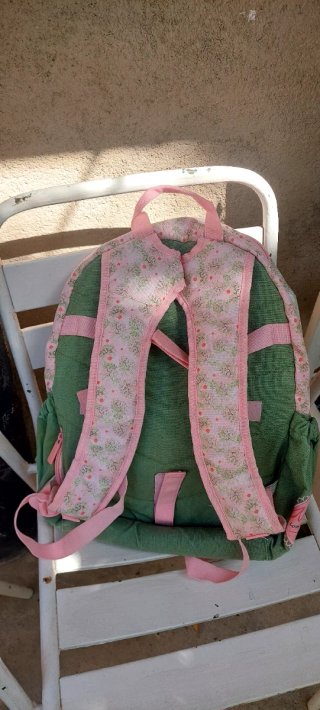 Mochila escolar Annekke rosa flores