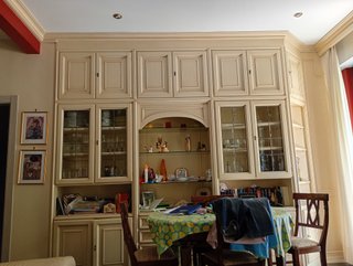 Mobile soggiorno in legno e vetro