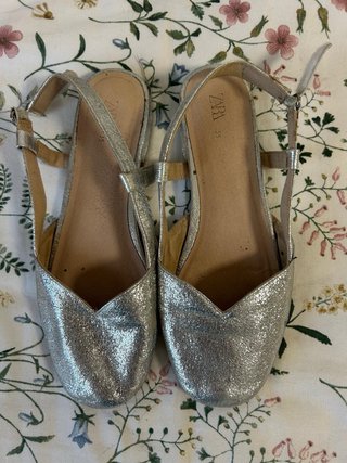 Sandalias Zara Plateadas