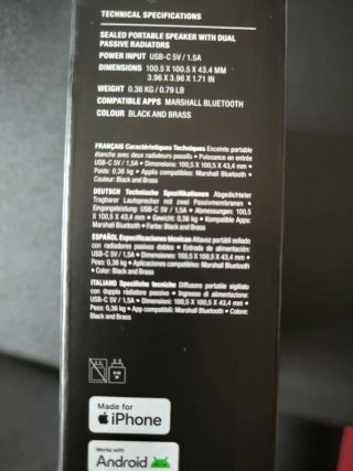 Altavoz Marshall Willen II Negro