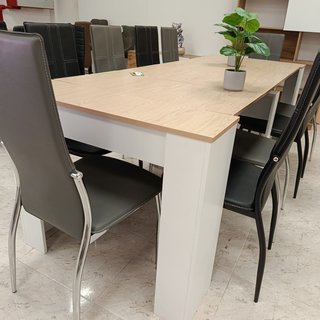 Mesa Comedor Extensible Madera y Metal 237cm