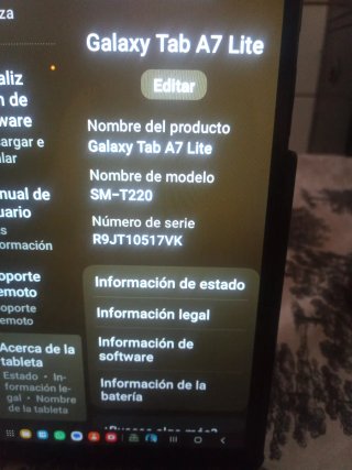 Tablet Samsung 8p Negra/Verde