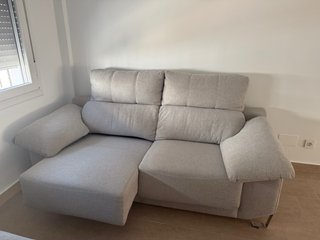 Sofá 3+2 plazas gris extensible