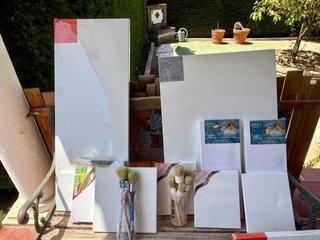 Lote Pinturas Acrílicas y Material Artístico