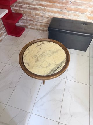 Mesa de centro  vintage mármol y madera