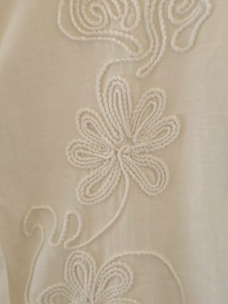 Blusa Lino Bordada Blanca
