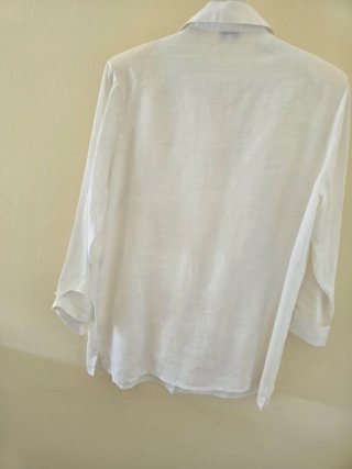 Blusa Lino Bordada Blanca