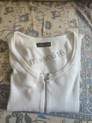 Camiseta manga larga IKKS blanca cremallera