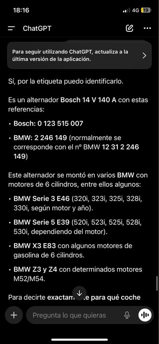 Alternador Bosch BMW 140A 0123515007