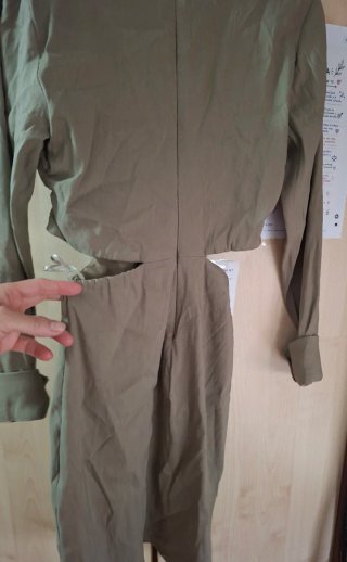 Vestido Zara Verde Oliva Talla S