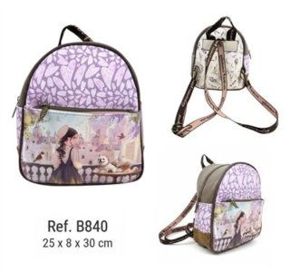 Mochila sintética mujer con diseño de muñeca sweet