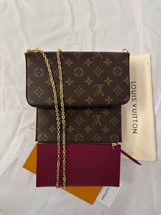 LouisVuitton MarrónyRoja