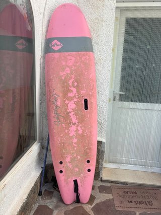 Tabla de surf rosa Softech