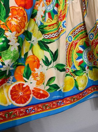 Falda Dolce & Gabbana estampado cítricos