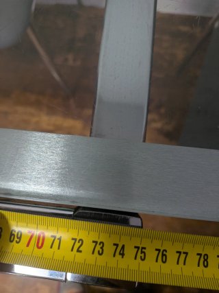 Mesa comedor cristal y metal extensible