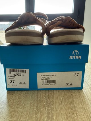 Sandalias Mustang Marrones Terciopelo