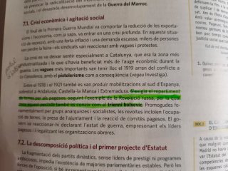 HB, Història, Batxillerat