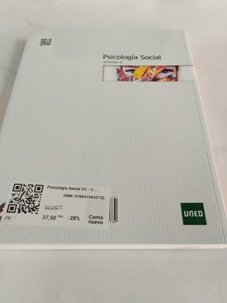 Psicología Social V2 - UNED - 9788419433732 - Como Nuevo
