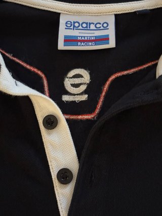 Polo Sparco Martini Racing Azul con logos bordados