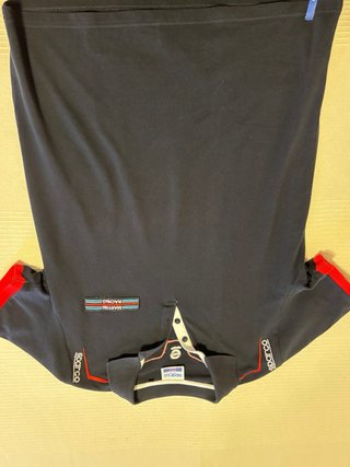 Polo Sparco Martini Racing Azul con logos bordados