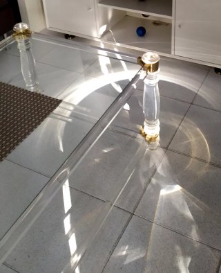 Mesa de centro cristal y metacrilato