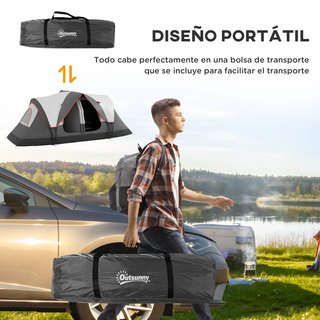 Tienda de Campaña Plegable con 2 Habitaciones
