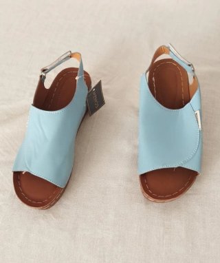 Sandalias Cuña MZMOS Azul Cielo Talla 36