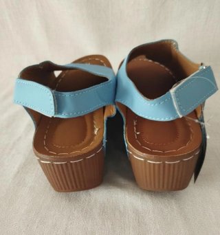Sandalias Cuña MZMOS Azul Cielo Talla 36
