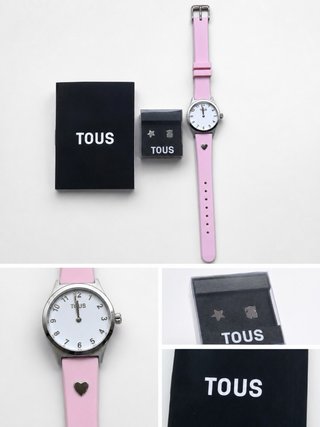 Reloj Tous Rosa y Plateado para mujer