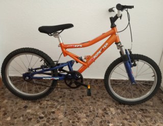 Bicicleta infantil ROMESTER 18" doble suspensión