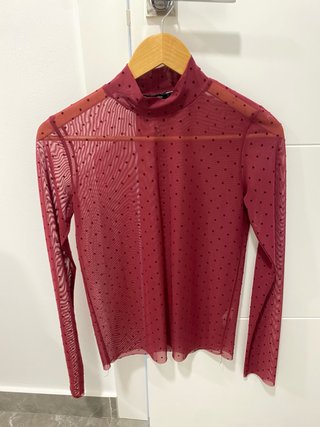 Camisa de malla con lunares