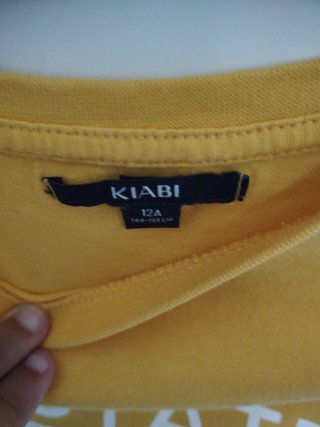 Camiseta amarilla y gris 12 años Kiabi