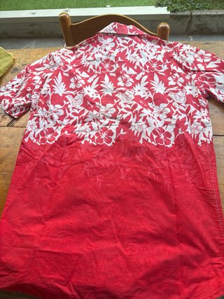 Camicia Gas Uomo Fantasia Floreale Rossa Bianca Tg