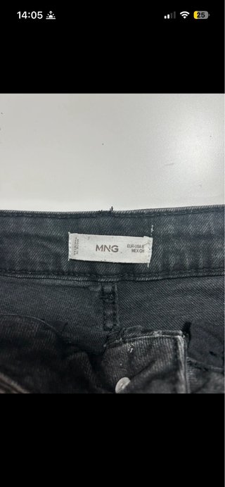 Shorts vaqueros mango negros