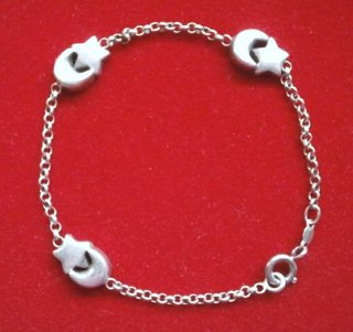 Pulsera Vintage Plata Maciza con contraste 7,22 gr