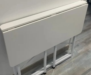 Mesa Escritorio Plegable Negra- blanco