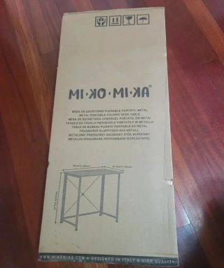 Mesa Escritorio Plegable Negra- blanco