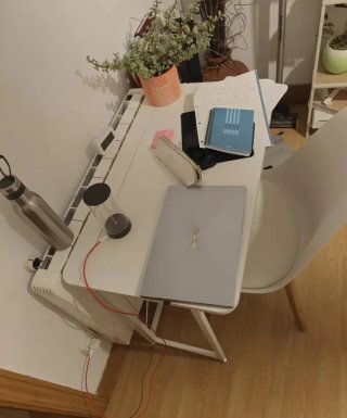 Mesa Escritorio Plegable Negra- blanco