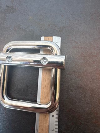 Fibbia metallo argentato vintage