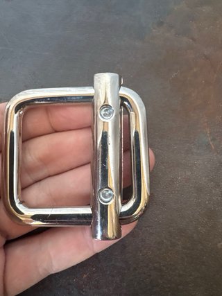 Fibbia metallo argentato vintage