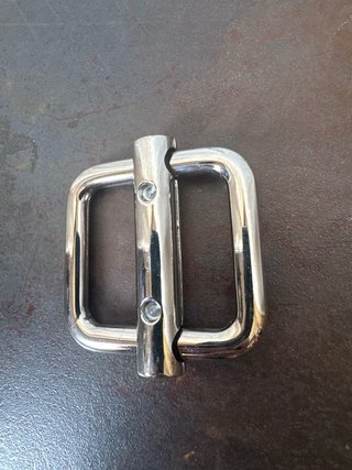 Fibbia metallo argentato vintage