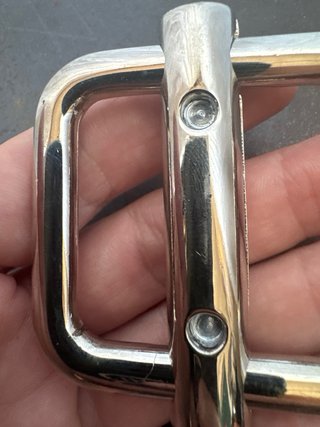 Fibbia metallo argentato vintage
