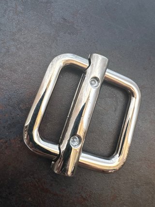 Fibbia metallo argentato vintage