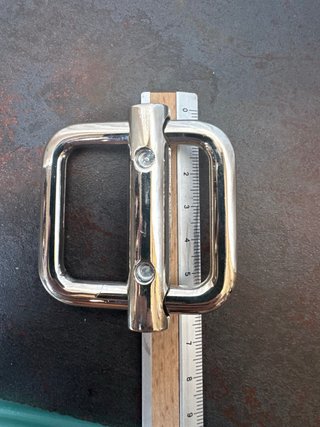 Fibbia metallo argentato vintage