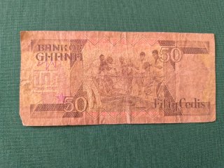 Lote 3 Billetes Ghana 20, 50, 100 Cedis
